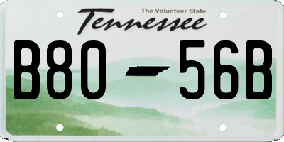 TN license plate B8056B
