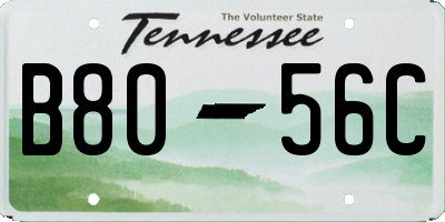 TN license plate B8056C