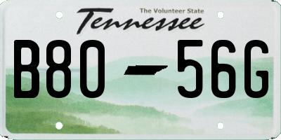 TN license plate B8056G