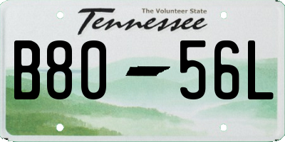 TN license plate B8056L