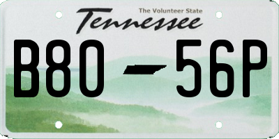 TN license plate B8056P