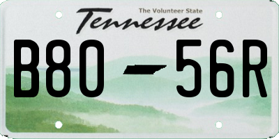 TN license plate B8056R