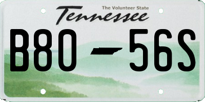 TN license plate B8056S