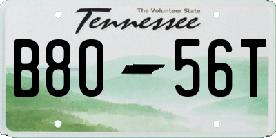 TN license plate B8056T