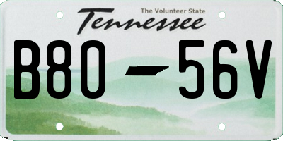 TN license plate B8056V
