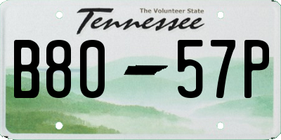 TN license plate B8057P
