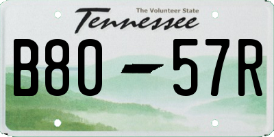 TN license plate B8057R
