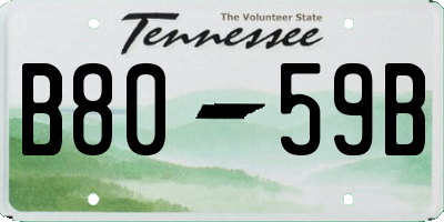 TN license plate B8059B