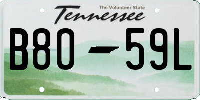 TN license plate B8059L
