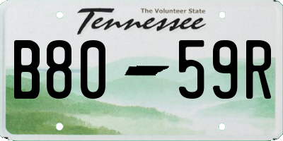 TN license plate B8059R
