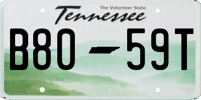 TN license plate B8059T