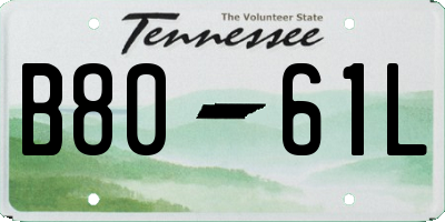 TN license plate B8061L