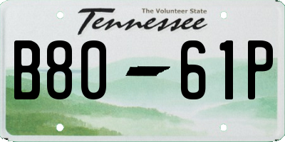 TN license plate B8061P