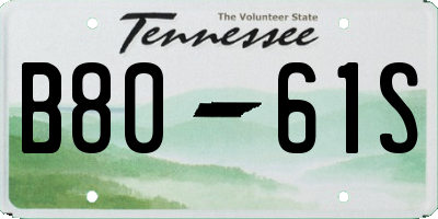 TN license plate B8061S