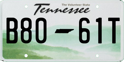 TN license plate B8061T