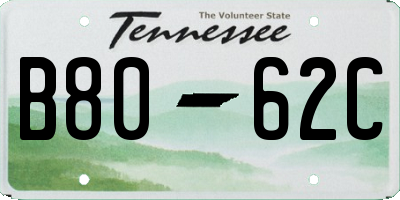 TN license plate B8062C
