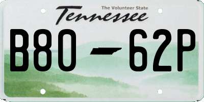 TN license plate B8062P