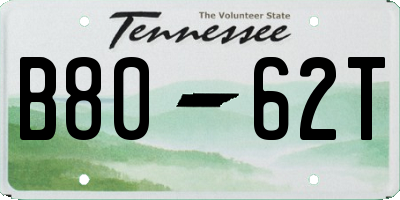 TN license plate B8062T