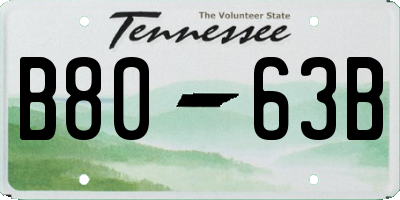 TN license plate B8063B