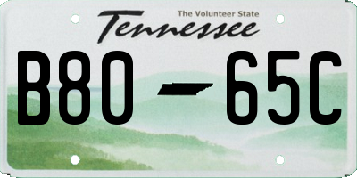 TN license plate B8065C