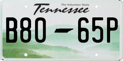 TN license plate B8065P