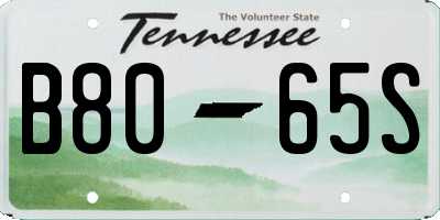 TN license plate B8065S