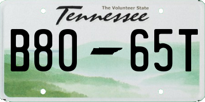TN license plate B8065T