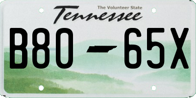 TN license plate B8065X