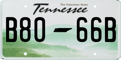 TN license plate B8066B