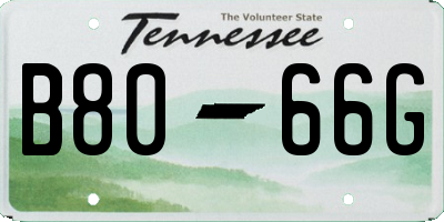 TN license plate B8066G