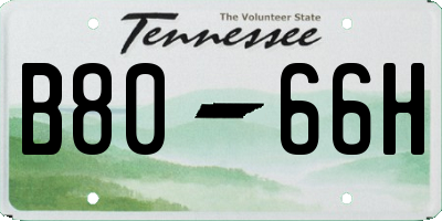 TN license plate B8066H
