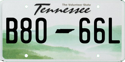 TN license plate B8066L