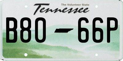 TN license plate B8066P