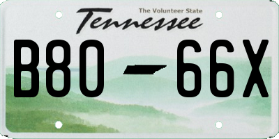 TN license plate B8066X