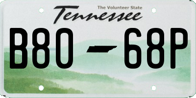TN license plate B8068P