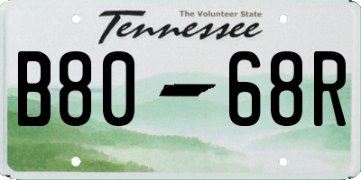 TN license plate B8068R