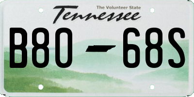 TN license plate B8068S