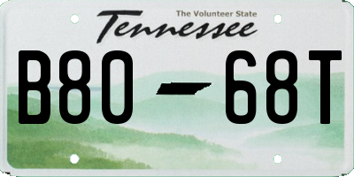 TN license plate B8068T