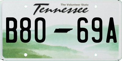 TN license plate B8069A