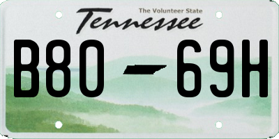 TN license plate B8069H