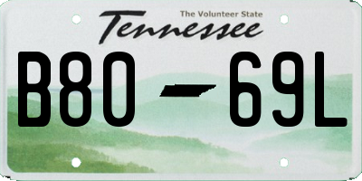 TN license plate B8069L
