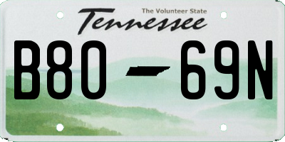 TN license plate B8069N