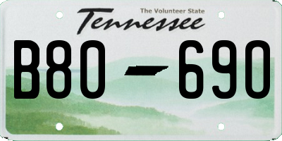 TN license plate B8069O