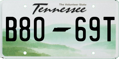 TN license plate B8069T