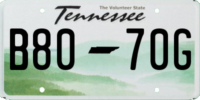 TN license plate B8070G