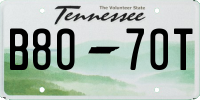 TN license plate B8070T