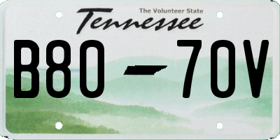 TN license plate B8070V