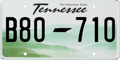TN license plate B8071O