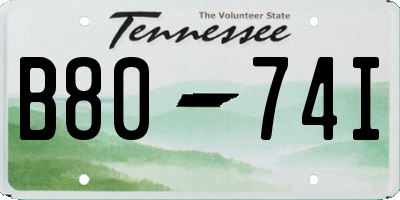 TN license plate B8074I