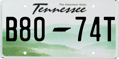 TN license plate B8074T